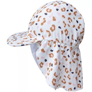 SWIM ESSENTIALS, Swim Essentials UV Sonnenhut Hut schoko, Swim Essentials - UV Sonnenhut 12 Jahre Kaki Leopard, UV Sonnenhut Leopard Print, ONESIZE, Multicolor