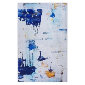 Beliani, Beliani Teppich bunt 140 x 200 cm Kurzflor ADAPAZARI, Beliani - Teppich aus Polyester Modern ADAPAZARI, 200 cm, Hellblau