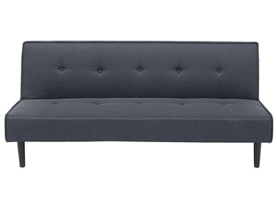 Beliani, Beliani 3-Sitzer Sofa Polsterbezug dunkelgrau VISBY, Beliani - Schlafsofa aus Polyester Retro VISBY, One Size, Spacegrau