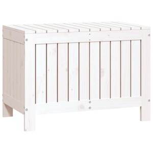 vidaXL, vidaXL Gartentruhe Weiß 76x42,5x54 cm Massivholz Kiefer, VidaXL - Gartentruhe holz, One Size, Weiss