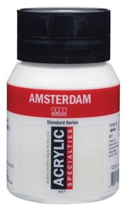 Amsterdam, AMSTERDAM ACRYL 500ML PERLWEISS, Talens Acrylfarbe Amsterdam, perlweiss, 17728172, (500ml)