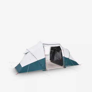 QUECHUA, Familienzelt Stangenaufbau Arpenaz 4.2 Fresh&black Für 4 Personen In 2 Kabinen Unisex, QUECHUA - Zelt ARPENAZ 4 2 FB, 0, Schwarz Leicht