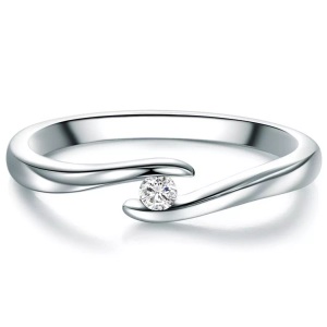 Tresor 1934, Damen Diamant-ring Damen Silber 52, Trilani - Ring, 52, Silber