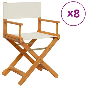 vidaXL, vidaXL Klappbare Gartenstühle 8 Stk. Cremeweiß Stoff