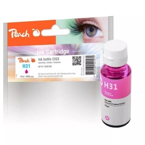 Peach, Peach Tintenbehälter magenta kompatibel zu HP 1VU27AE, 31 m, Peach Tinte HP 31 (1VU27AE) Magenta
