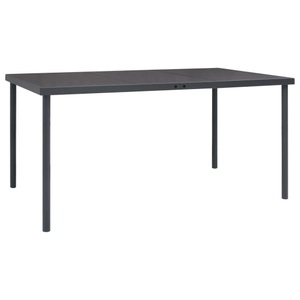 vidaXL, vidaXL Outdoor-Esstisch Anthrazit 150x90x74 cm Stahl