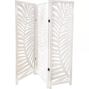 mutoni lifestyle, Paravent Farn weiss 120x170, Paravent Farn weiss 120x170