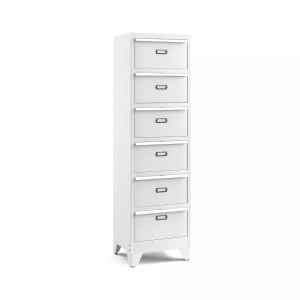 LA REDOUTE INTERIEURS, Metall-Kommode mit Klappfächern ''Hiba'', La Redoute Intérieurs - Schrank Hiba mit Klapptüren, One Size, Weiss