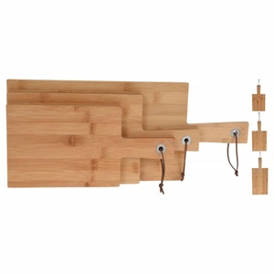 VEDIA, Schneidebrett-Set aus Bambus, 3 Stück, Schneidebrett-Set BAMBOU bambus braun