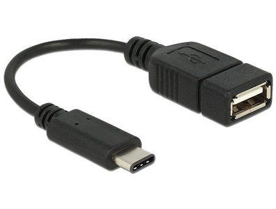 Delock, Delock USB 2.0 Adapter [1x USB-C™ Stecker - 1x USB 2.0 Buchse A] 0.15 m Schwarz, Delock USB 2.0-Kabel USB C - USB A 0.15 m
