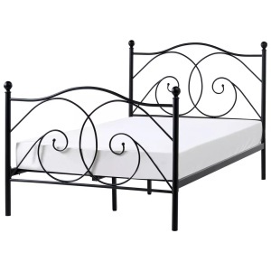 Beliani, Beliani - Bett mit Lattenrost aus Stahl DINARD, 120X200CM, Schwarz
