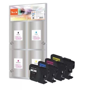 Peach, Peach Tinte Sparpack PI500-126 kompatibel zu Brother LC-1100, LC-980, Peach B980/1100VALBP 4 Druckerpatronen XL (bk, c/m/y) ersetzt Brother LC-980/1100VALBP für z.B. Brother DCP -145 C, Brother DCP -160