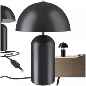 TecTake, Tectake - Kleine Retro-Tischlampe Altea, Pilzdesign, 40W, Schwarz, Tectake - Kleine Retro-Tischlampe Altea, Pilzdesign, 40W, Schwarz