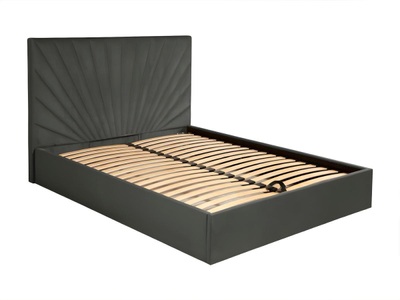 Vente-unique, Bett mit Bettkasten Samt RILIODA Bett mit Bettkasten Samt RILIODA, 