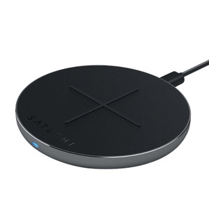 Satechi, Satechi Aluminum Type-C - Wireless Fast Charging Qi Pad (Grau/Schwarz), 