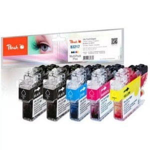Peach, Peach Spar Plus Pack Tintenpatronen kompatibel zu Brother LC-3217, Peach Tintenset Brother LC-3217MP