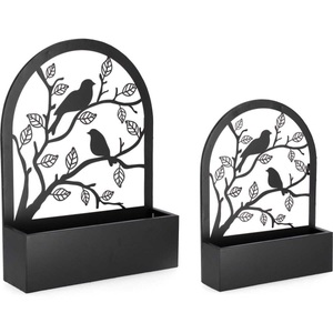 mutoni lifestyle, Blumenkasten Rosalinda schwarz (2er-Set), Blumenkasten Rosalinda schwarz (2er-Set)