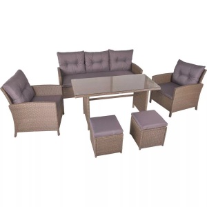 mutoni, Gartenlounge Sevilla (6-er Set) Unisex Braun ONE SIZE, 