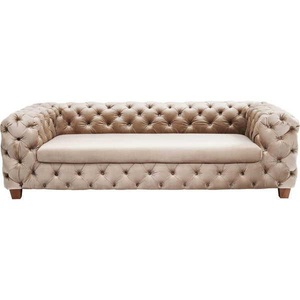 Kare Design, Sofa My Desire Velvet Ecru 3-Sitzer, Sofa My Desire Velvet Ecru 3-Sitzer