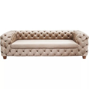 Kare Design, Sofa My Desire Velvet Ecru 3-Sitzer, Sofa My Desire Velvet Ecru 3-Sitzer