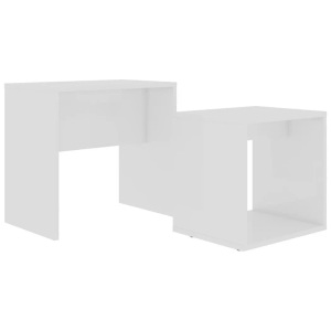 vidaXL, vidaXL Couchtisch-Set Weiß 48 x 30 x 45 cm Spanplatte, vidaXL Couchtisch-Set Weiß 48x30x45 cm Holzwerkstoff