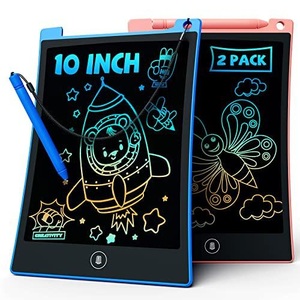 2 Stück Lcd-schreibtafel Kinder Zeichenbrett Bildschirm Umweltfreundliche Bunte Zeichenbrett Magische Tafel Mit Lanyard, Pädagogisches Spielzeug Unisex Blau