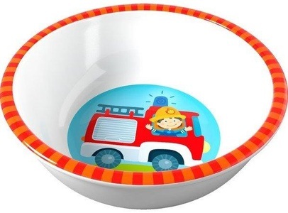 Haba, Haba Melamin-Schale FEUERWEHR in weiß/bunt, HABA - Schüssel Feuerwehr