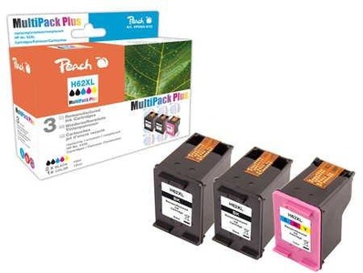 Peach, Peach Spar Pack Plus Druckköpfe kompatibel zu HP No. 62XL, C2P05AE, C2P07AE, Peach Spar Pack Plus Druckköpfe kompatibel zu HP No. 62XL, C2P05AE, C2P07AE