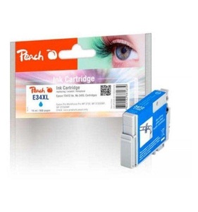 Peach, Peach Tintenpatrone XL cyan kompatibel zu Epson No. 34XL, T3472, Peach E34 Druckerpatrone XL cy ersetzt Epson T3472, No. 34XL c, C13T34724010 für z.B. Epson WorkForce Pro WF -3700, Epson WorkForce Pro WF -3720