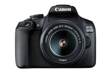 Canon, EOS 2000D KIT (18-55 mm DC III), Digitalkamera, Canon - EOS 2000D DSLR Schwarz + EF-S 18-55mm f/3.5-5.6 IS II Objektiv,