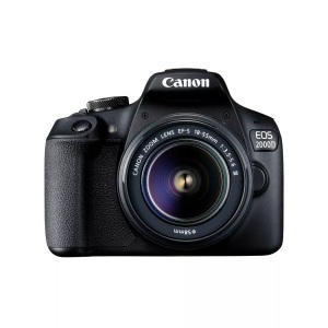 Canon, EOS 2000D KIT (18-55 mm DC III), Digitalkamera, Canon - EOS 2000D DSLR Schwarz + EF-S 18-55mm f/3.5-5.6 IS II Objektiv,