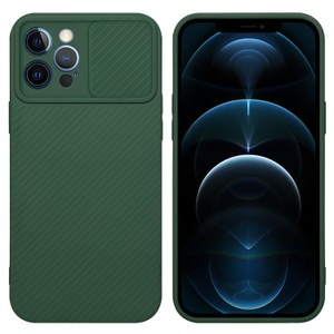 Cadorabo, Hülle für Apple iPhone 12 PRO MAX mit Kameraschutz, Cadorabo - Hülle für Apple iPhone 12 PRO MAX mit Kameraschutz, Grün