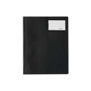 Durable, DURABLE Schnellhefter A4 2500/01 schwarz, Durable Schnellhefter Hartfolie, A4, schwarz, mit Beschriftungsfenster, 250001