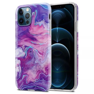 Cadorabo, Hülle für Apple iPhone 12 PRO MAX aus TPU Silikon mit Muster Mosaik, Cadorabo - Hülle für Apple iPhone 12 PRO MAX aus TPU Silikon mit Muster Mosaik, Lila