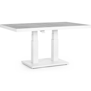 mutoni lifestyle, Gartentisch Truman höhenverstellbar weiss 140x85, Garten Couchtisch Truman höhenverstellbar weiss 140x85