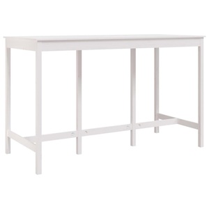 vidaXL, vidaXL Bartisch Weiß 180x80x110 cm Massivholz Kiefer, vidaXL Bartisch Weiß 180x80x110 cm Massivholz Kiefer