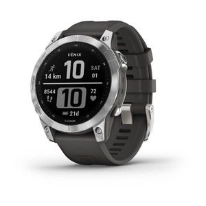 Garmin, Fenix 7 Sportuhr, GARMIN f?nix 7 - GPS-Smartwatch (125-208 mm, Silikon, Graphit/Silber)