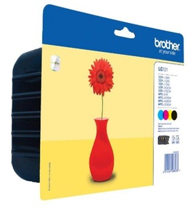 Brother, Brother Lc121Valbp - Tintenpatrone, Brother Tintenpatrone, blau/gelb/rot/schwarz, Valuepack, LC-121VALBP, (300 Seiten)