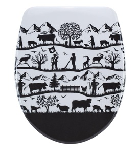 Diaqua, Diaqua - Toilettensitz NICE Swiss Dreams, diaqua® WC-Sitz »Nice Swiss Dreams Schwarz/Weiss«
