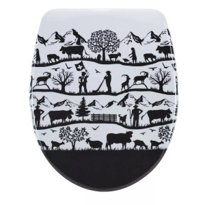 Diaqua, Diaqua - Toilettensitz NICE Swiss Dreams, diaqua® WC-Sitz »Nice Swiss Dreams Schwarz/Weiss«