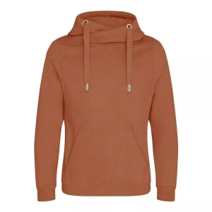 Awdis, Cross Neck Kapuzenpullover Unisex Dunkelorange L, AWDis - Cross Neck Kapuzenpullover, für Herren, Dunkelorange, Größe L