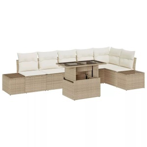 vidaXL, VidaXL - Garten-sofa poly-rattan, One Size, Beige