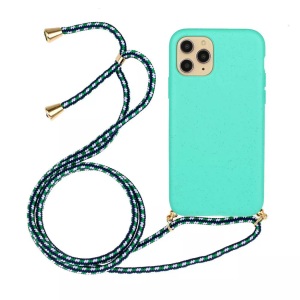 Cover-Discount, iPhone 12 / 12 Pro - Hülle mit Umhängeband türkis, Cover-Discount - iPhone 12 / Pro Hülle mit Umhängeband, Weiss Bunt
