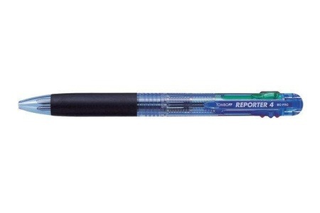 Tombow, TOMBOW Kugelschreiber 4-Farben BC-FRC40 Reporter, translucent blue, Tombow Kugelschreiber Reporter, 4-Farben, translucent blue, BC-FRC40