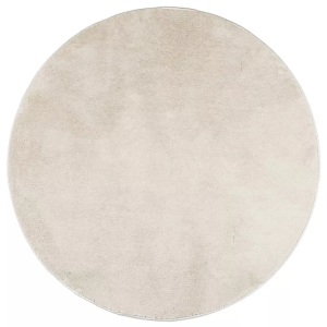 vidaXL, vidaXL Teppich OVIEDO Kurzflor Beige Ø 80 cm