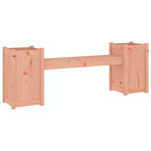 vidaXL, vidaXL Gartenbank mit Pflanzkübeln 180x36x63 cm Massivholz Douglasie, vidaXL Gartenbank mit Pflanzkübeln 180x36x63 cm Massivholz Douglasie