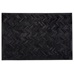 Beliani, Beliani Teppich Leder schwarz 160 x 230 cm BELEVI, 
