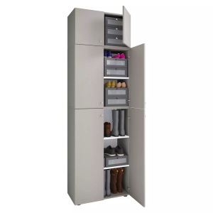 VCM, XXL Holz Schuhschrank Kleiderschrank Groß Schrank Schuhe Dielenschrank Lona 5f A XXL Holz Schuhschrank Kleiderschrank Groß Schrank Schuhe Dielenschrank Lona 5f A, VCM - XXL Holz Schuhschrank Kleiderschrank Groß Schrank Schuhe Dielenschrank Lona 5f A, 70 CM, Taubengrau