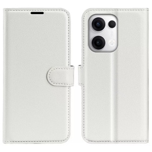 Cover-Discount, Cover-Discount - OPPO Reno13 Leder Etui Hülle, Weiss