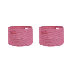 Beliani, Accessoires aus Baumwolle Modern CHINIOT Accessoires aus Baumwolle Modern CHINIOT, Beliani - Korb aus Baumwolle Boho CHINIOT, One Size, Pink